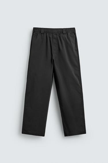 PANTALON RELAXED FIT EN COTON - Noir de Zara - Image 6