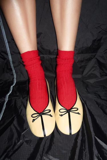 BASIC RIBBED SOCKS — Red 1