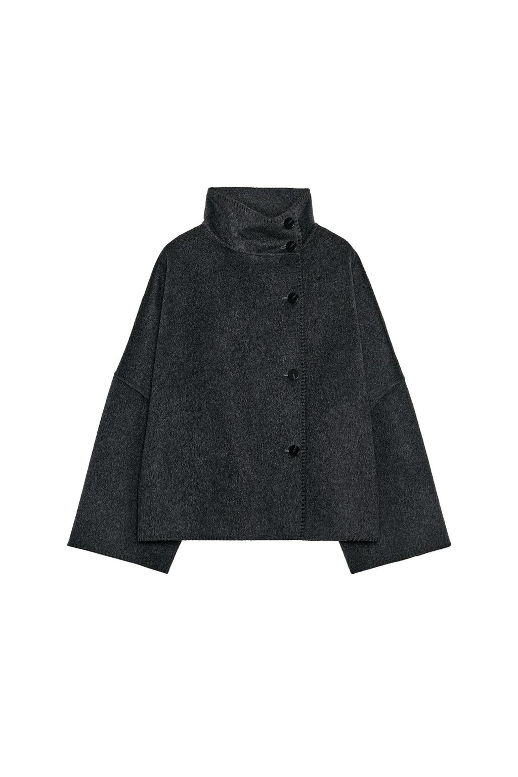 WOOL BLEND SHORT COAT ZW COLLECTION - image 3