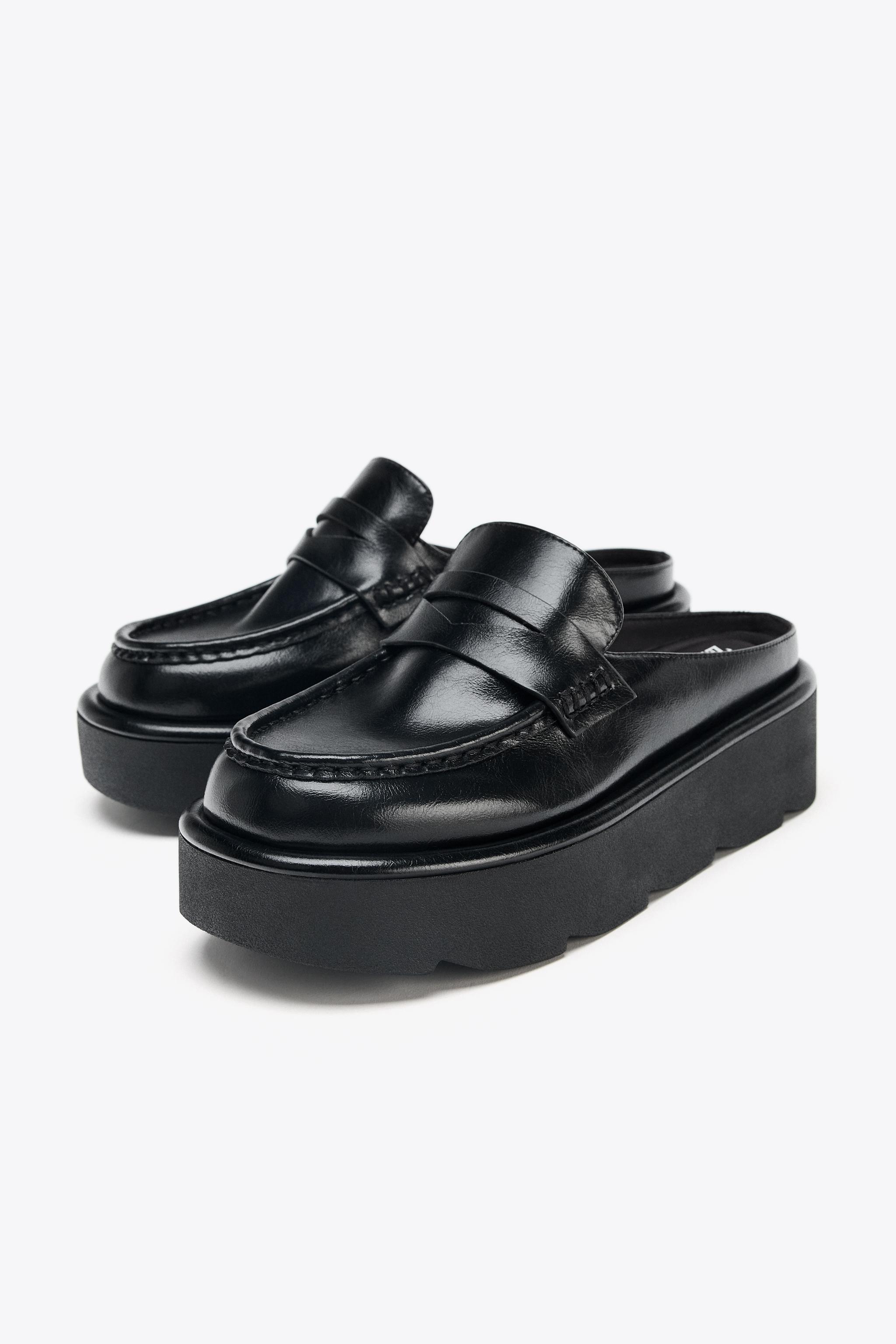ローファー 黒 レディース 【HARUTA】 ハルタ LEATHER LOAFER レザーローファー