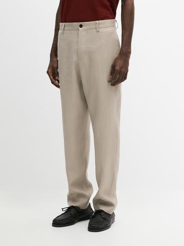 Pantalon de costume en lin - Beige de Zara
