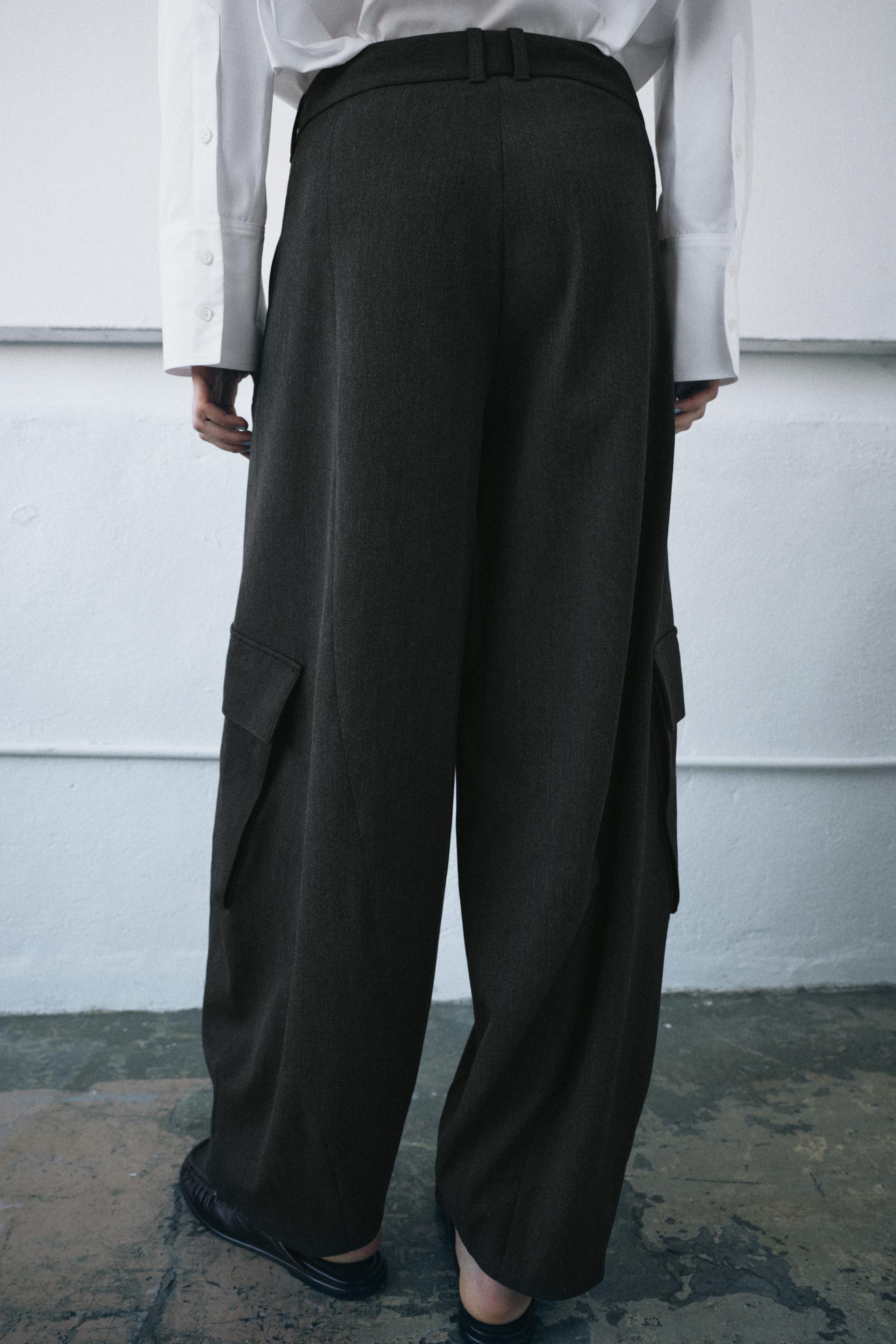 ZW COLLECTION カーゴパンツ - ダークグレー | ZARA Japan / 日本