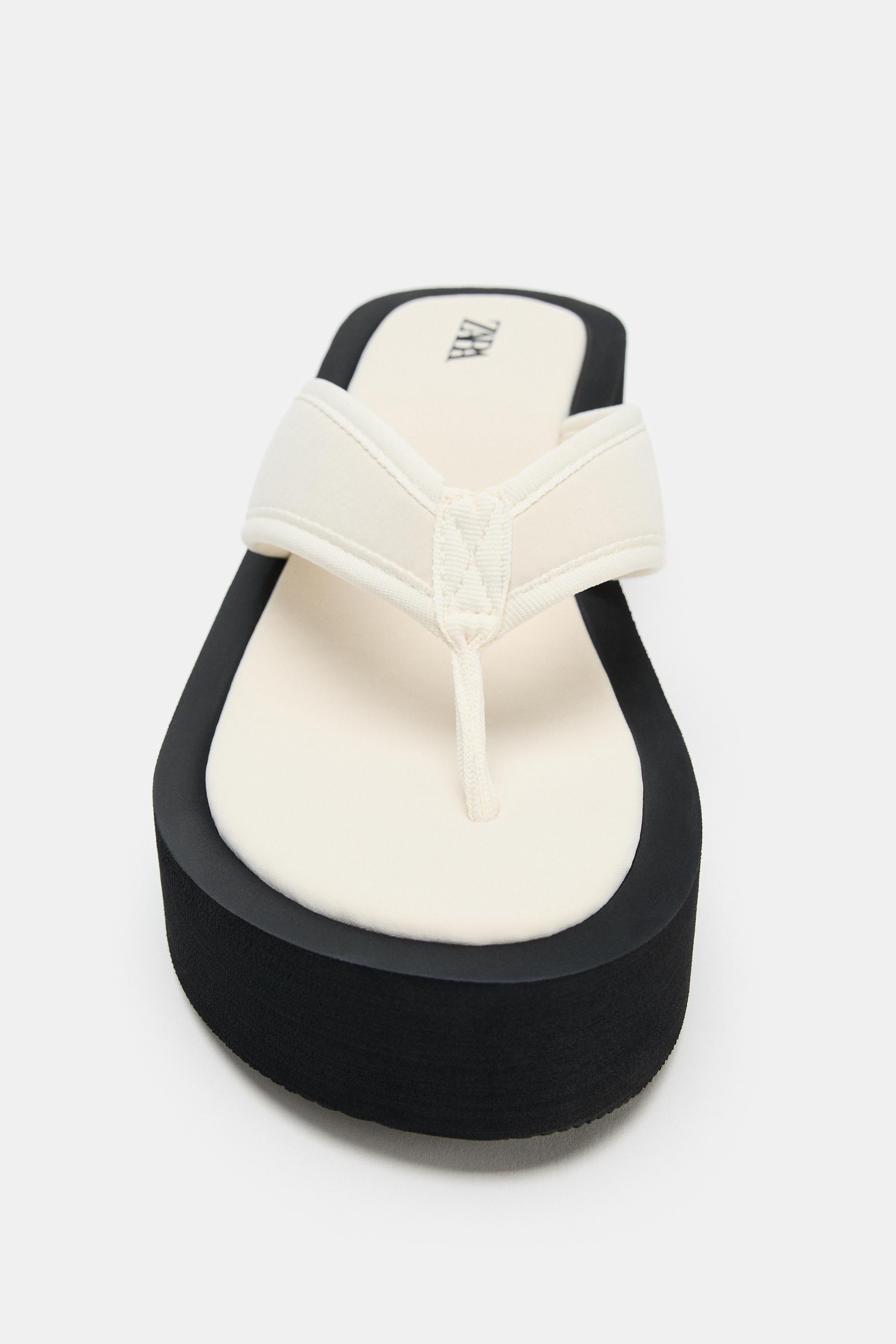 Zara Kontrast Platform Sandalet görsel 4