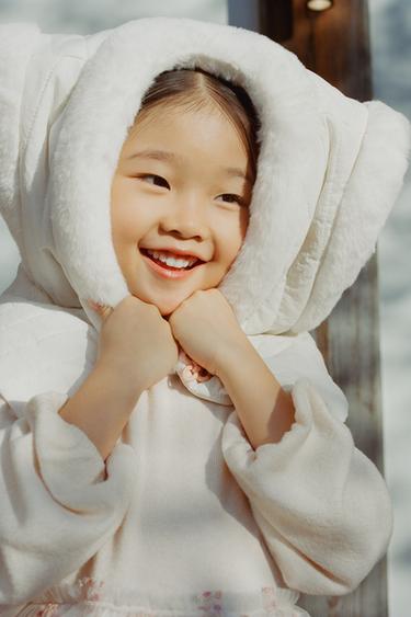 SOFT CONTRAST TULLE FLORAL DRESS - Ecru by Zara