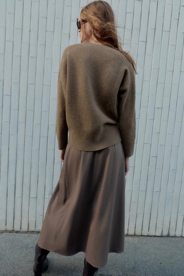 SOFT-TOUCH KNIT JUMPER - mink brown by Zara - Image 2