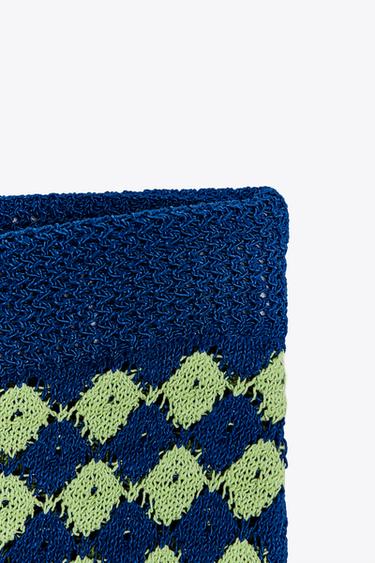 JUPE EN MAILLE TEXTURÉE - Bleu / Vert de Zara - Image 6