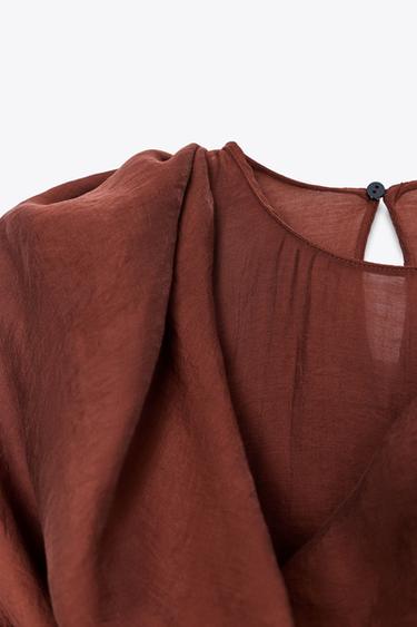 BLOUSE FLUIDE FOULARD MULTIPOSITION ZW COLLECTION - Tuile de Zara - Image 10