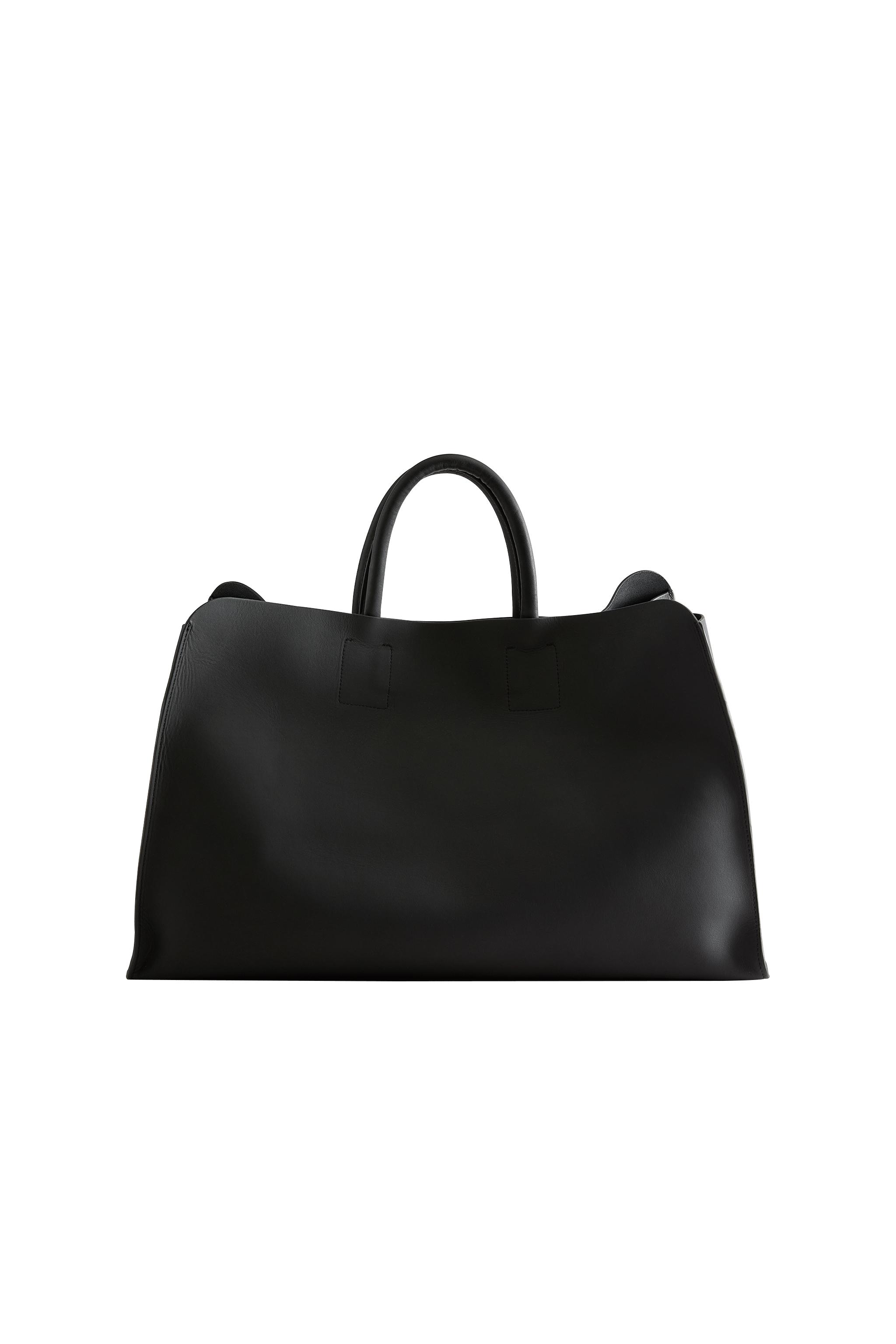 LEATHER TOTE BAG - Black | ZARA United States