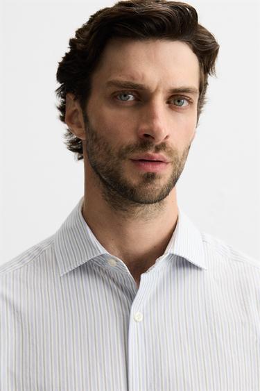 Zara STRIPED TWILL SHIRT - Striped
