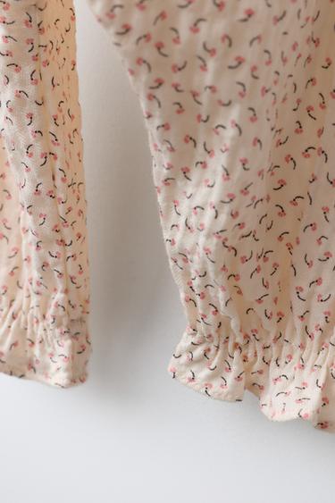 FLORAL TEXTURED JOGGERS - Ecru by Zara - Image 3