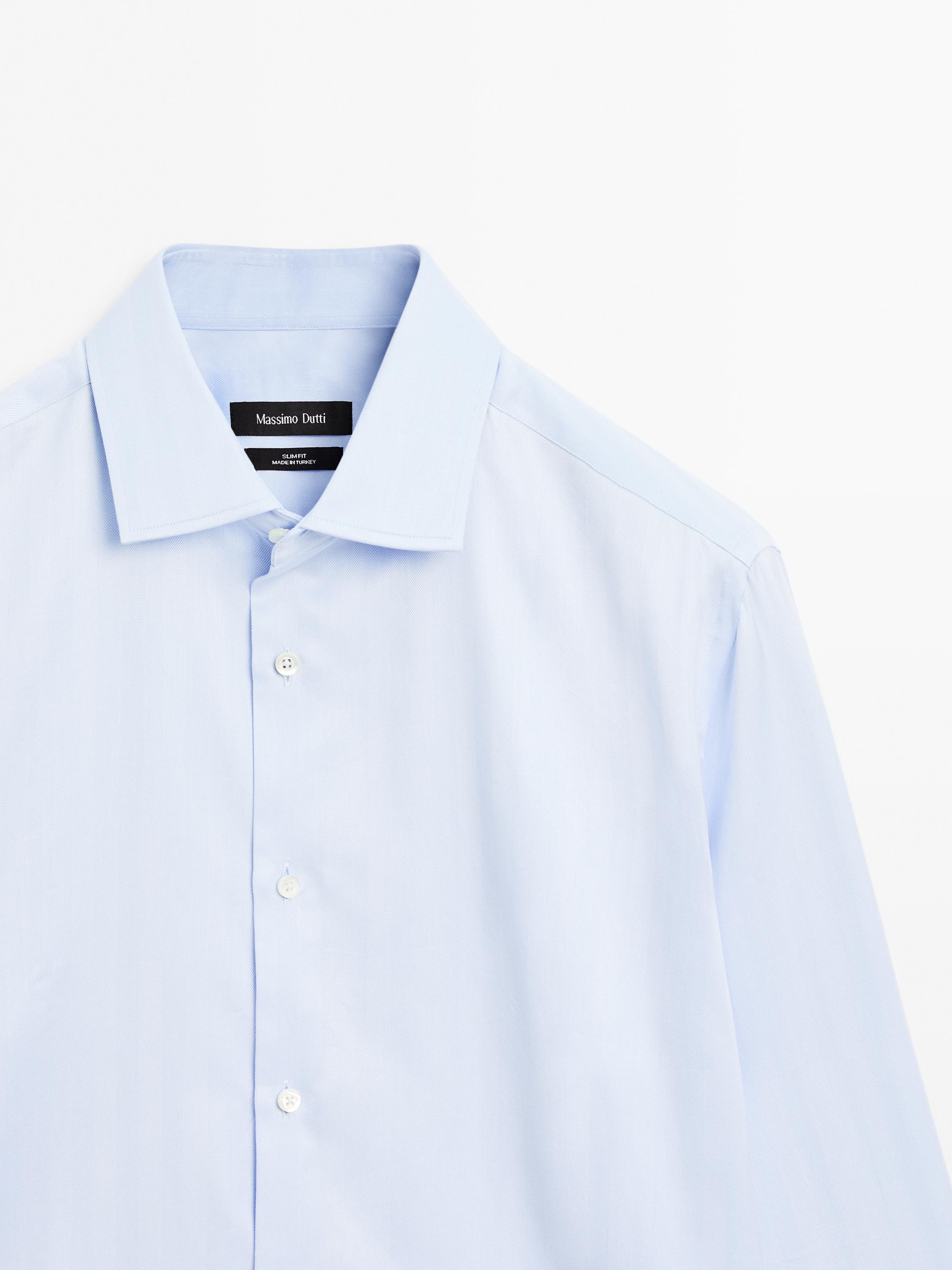 Slim fit 100% cotton shirt