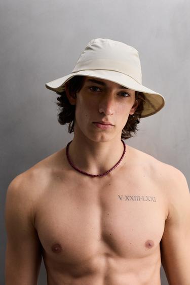 TECHNICAL BUCKET HAT - Oyster-white by Zara - Image 3