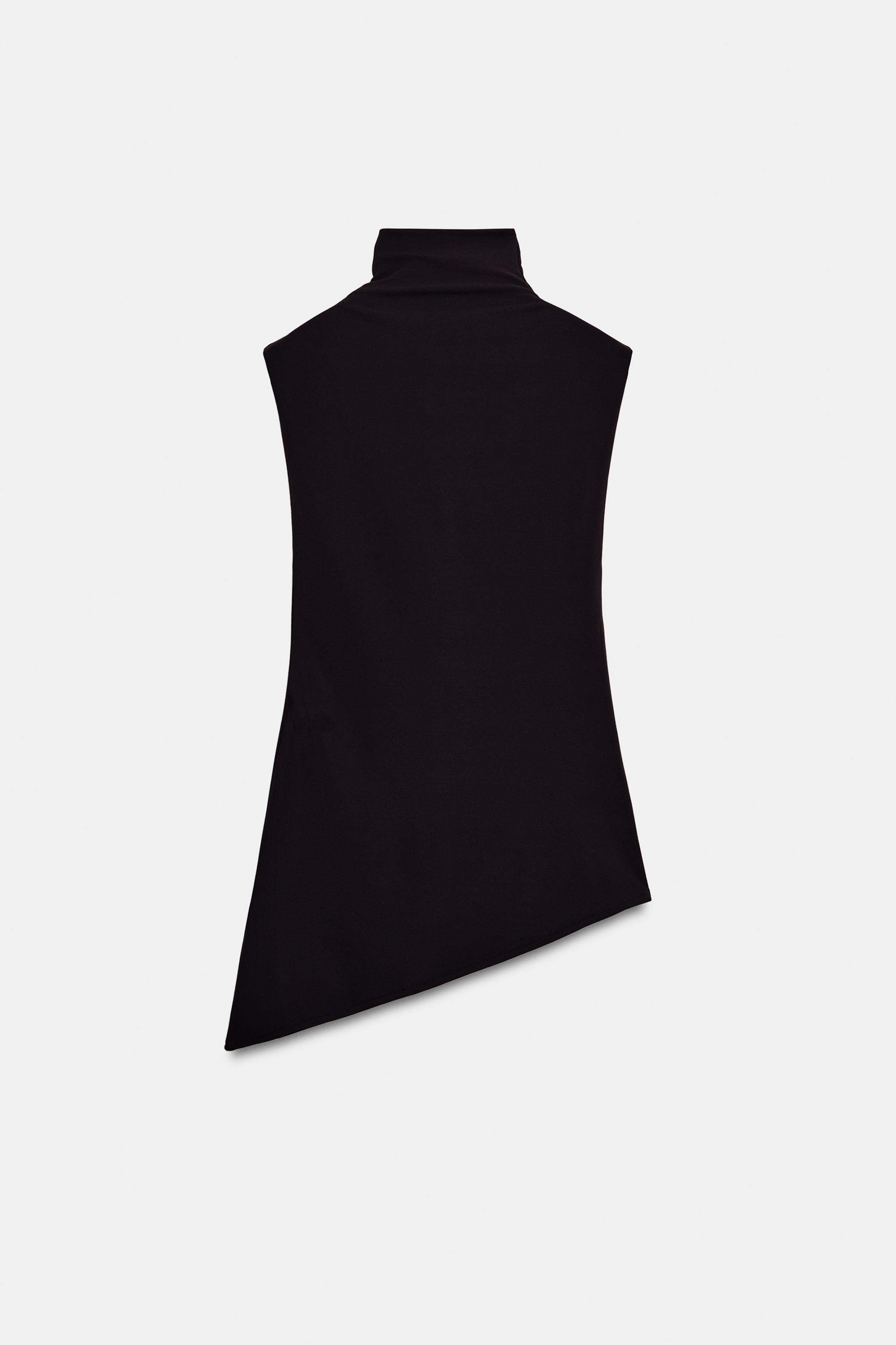 Zara Asimetrik Dökümlü Top görsel 5