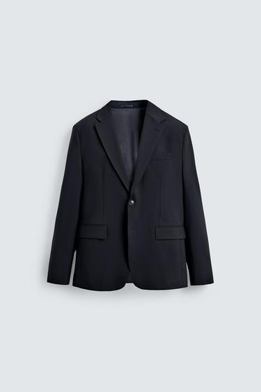 WOOL SUIT BLAZER - Navy blue by Zara