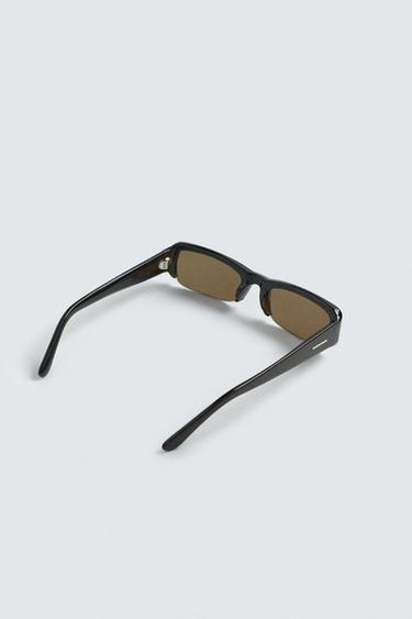 LUNETTES DE SOLEIL RECTANGULAIRES - Marron de Zara - Image 3