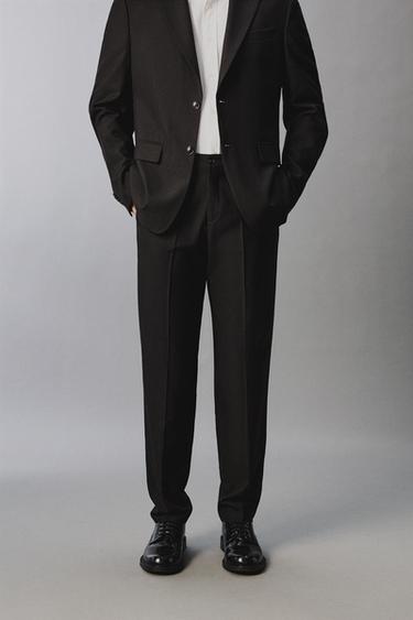 HOUNDSTOOTH SUIT TROUSERS - Dark brown by Zara