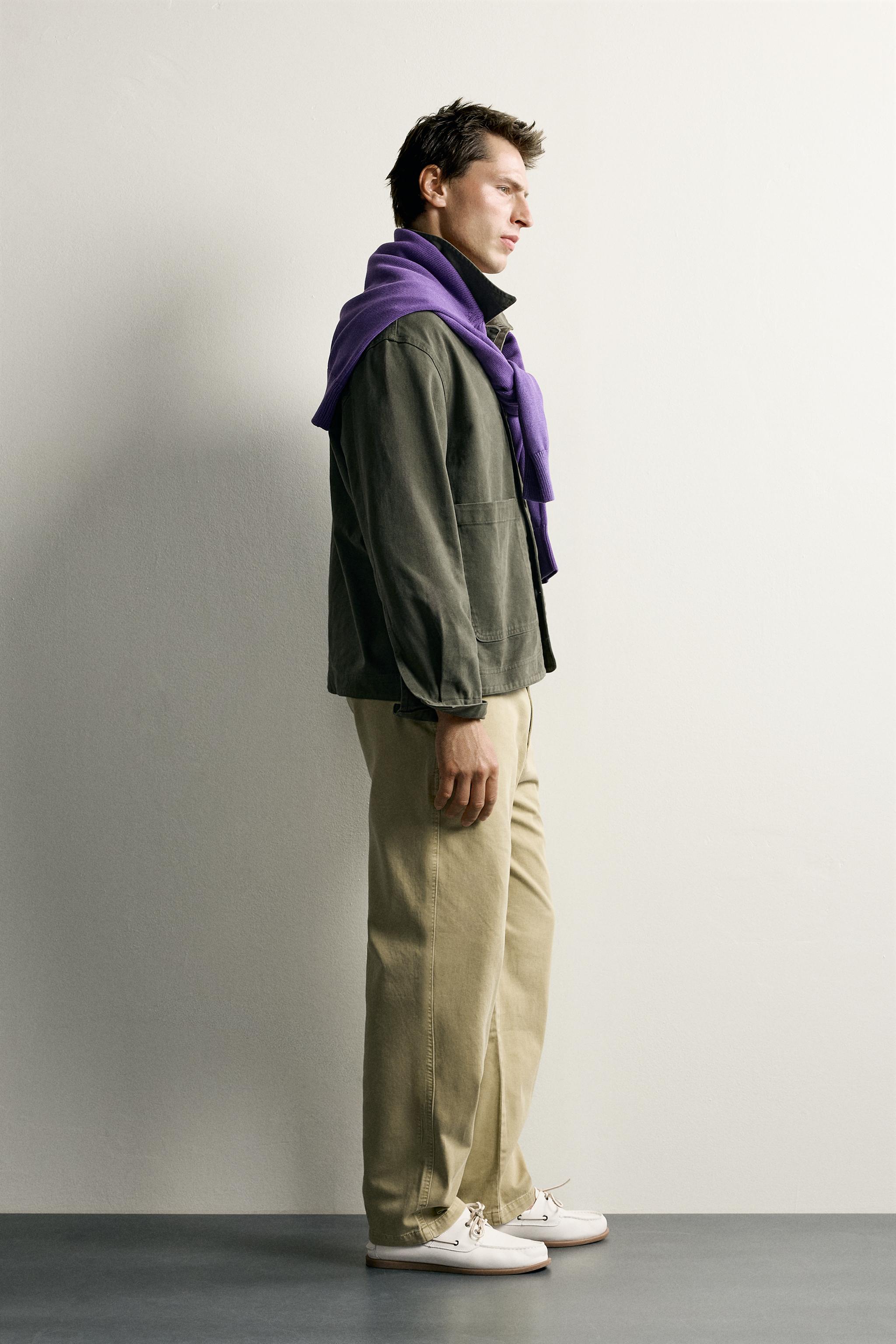Zara STRAIGHT FIT CHINO PANTOLON görsel 4