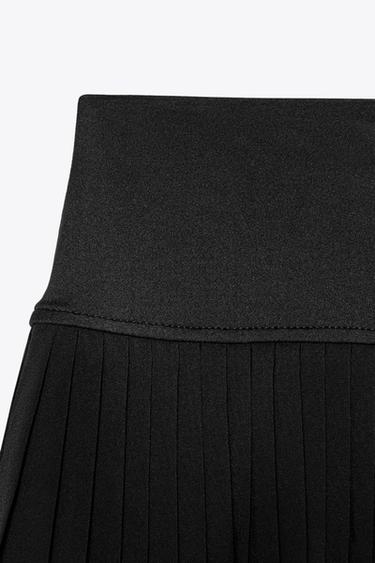 FALDA PANTALÓN TABLAS - Negro de Zara