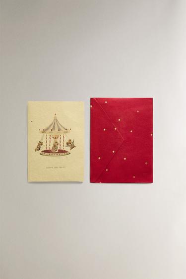 ENSEMBLE CARTES POSTALES SOURIS NOËL (ENSEMBLE DE 6) - Multicolore de Zara - Image 1