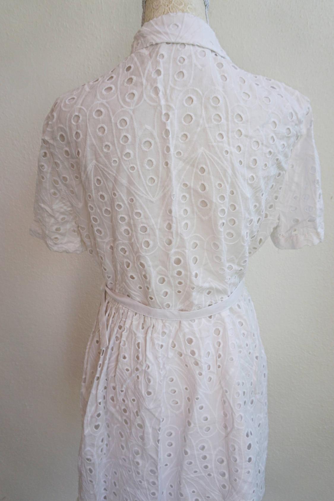 ZW COLLECTION SHORT DRESS WITH CUTWORK EMBROIDERY - Image 5