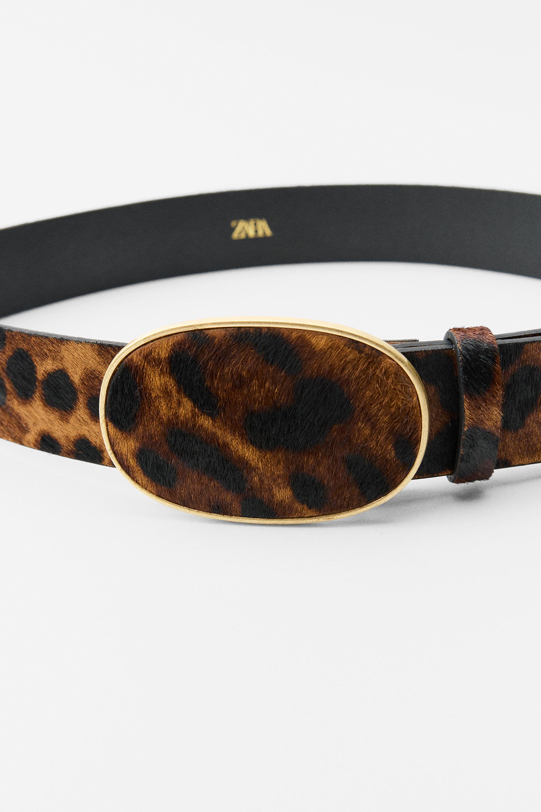 CEINTURE EN CUIR A BOUCLE IMPRIME ANIMAL