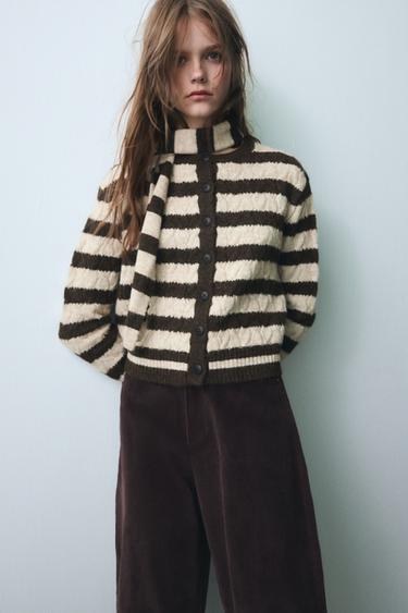CHAQUETA PUNTO MULTIPOSICIÓN - Marrón de Zara