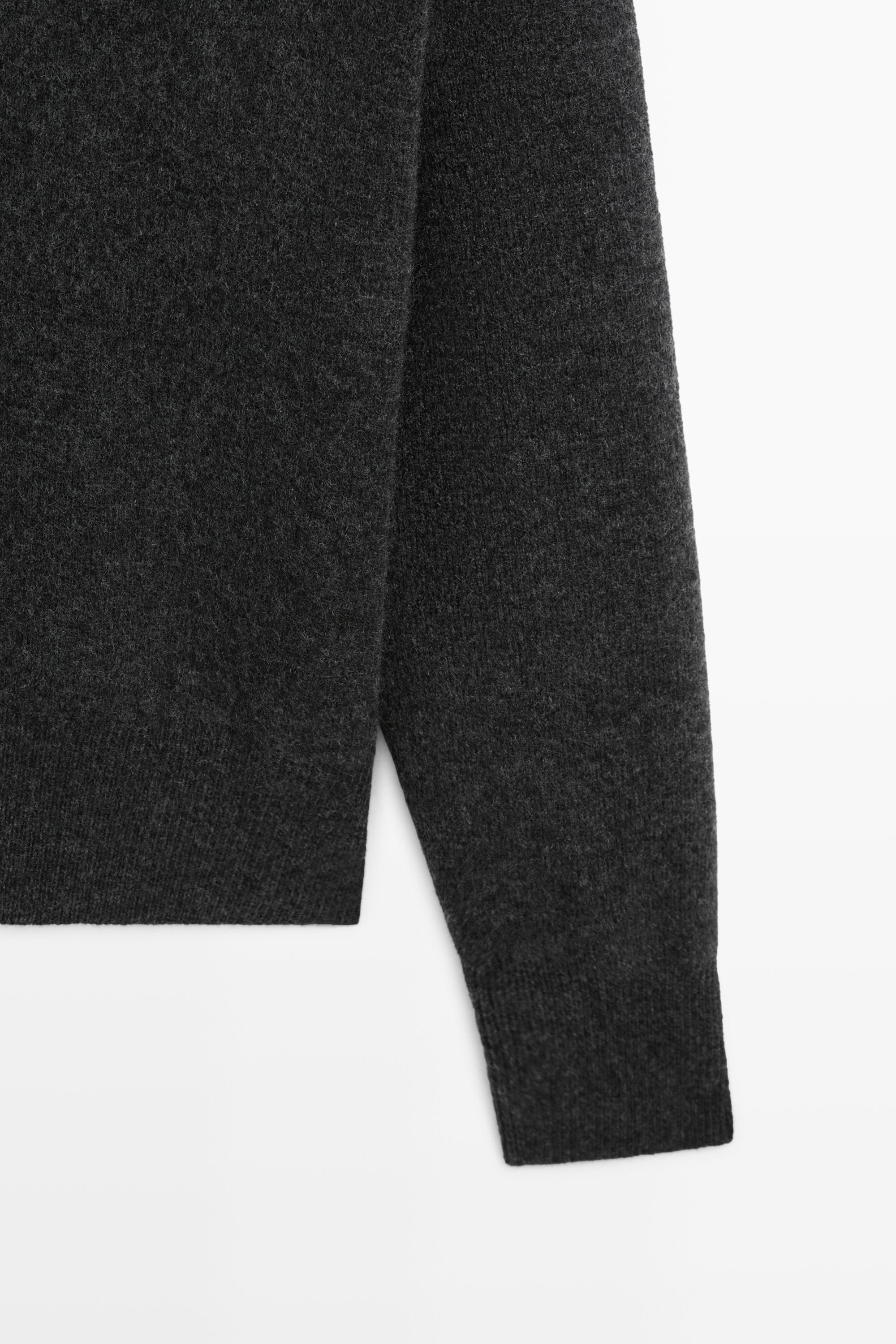 Pull en maille à col large zippé