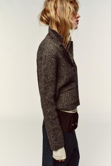 JASPÉ KNIT CARDIGAN - Brown marl by Zara - Image 3