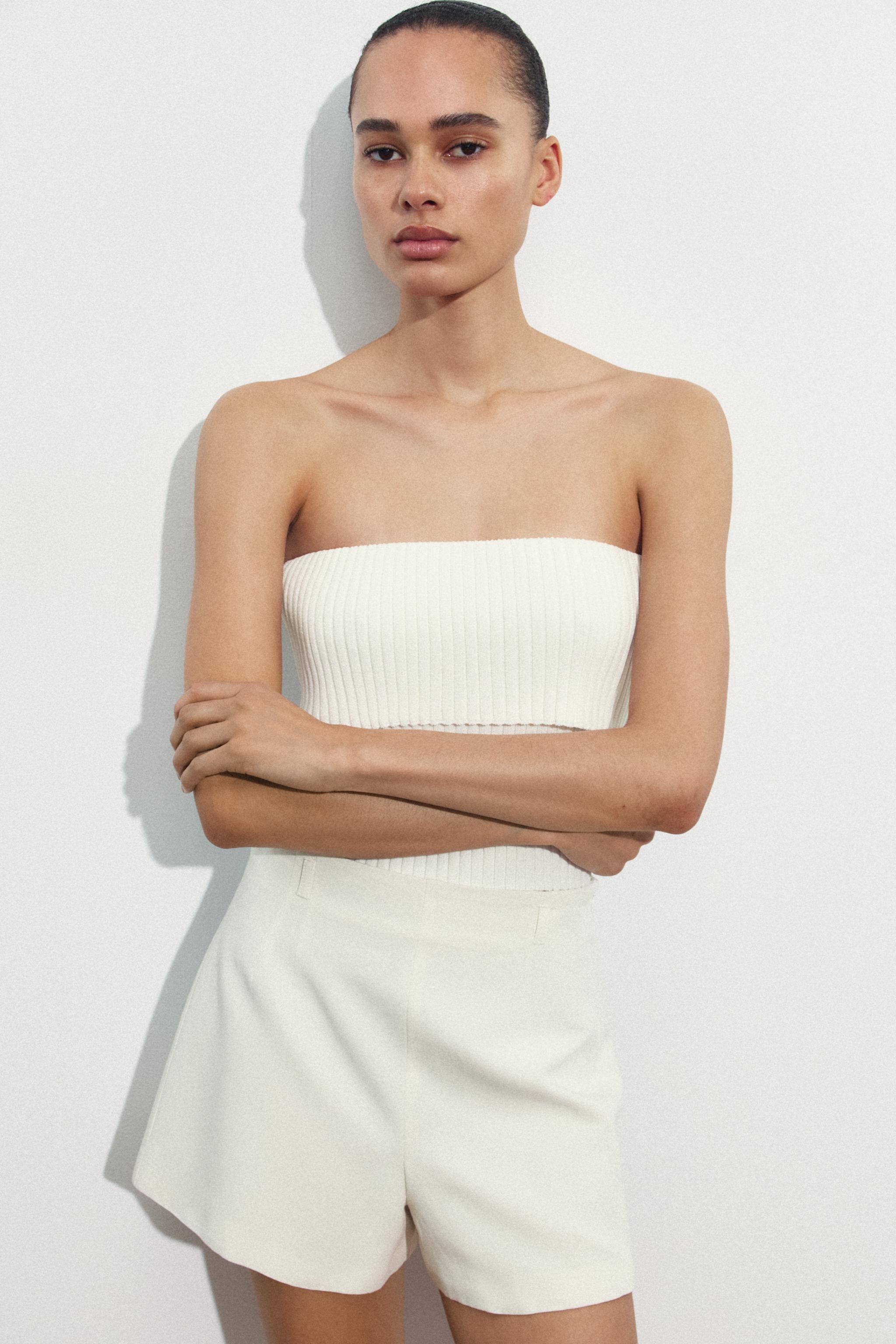 HIGH-WAIST BERMUDA SHORTS - White | ZARA New Zealand HIGH-WAIST BERMUDA SHORTS - White | ZARA New Zealand