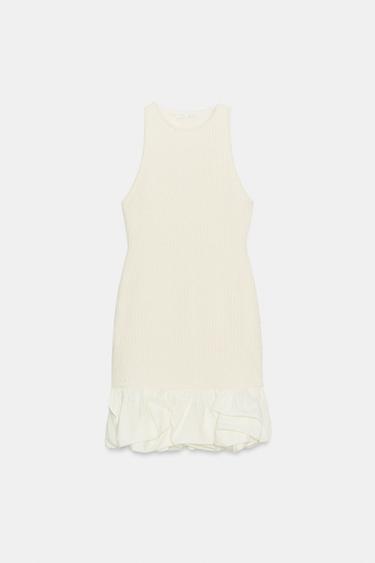 BOUCLÉ COMBINATION DRESS - Ecru by Zara - Image 6