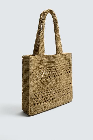 SAC SHOPPER TRESSÉ - Blanc écru de Zara - Image 1