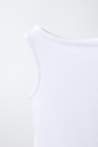 TOP UNI AVEC MODAL - Blanc de Zara - Image 2