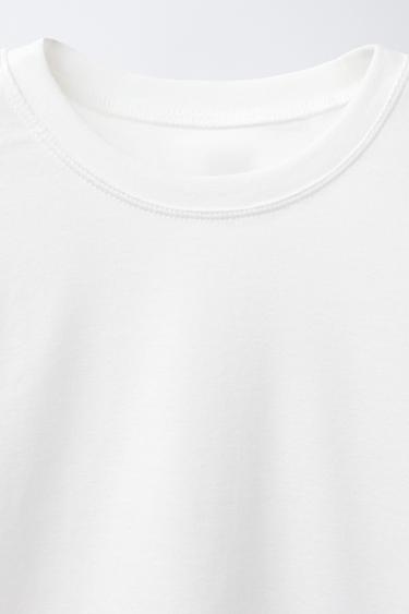 AGES 6-14 YEARS/ 2-PACK OF PLAIN SHORT SLEEVE T-SHIRTS - Oyster-white by Zara - Image 3