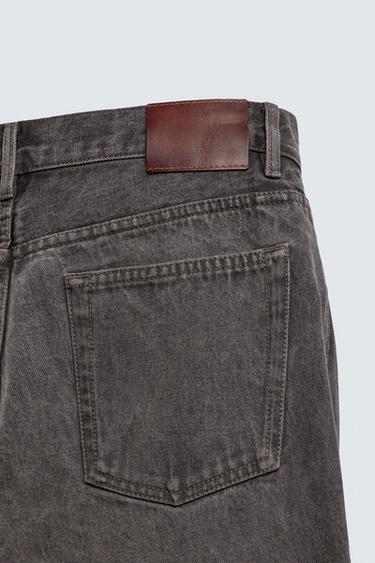 WASHED STRAIGHT FIT JEANS - Brown by Zara - Image 9