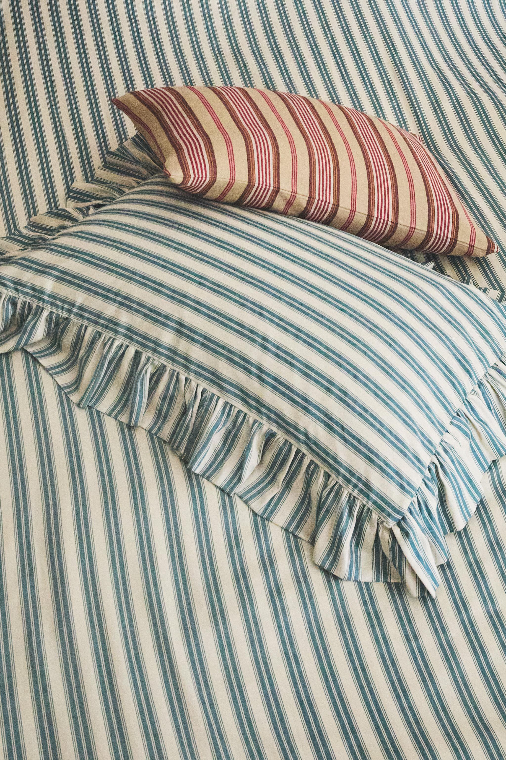 STRIPED RUFFLE PILLOWCASE | KATHARINE POLE
