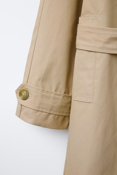 TRENCH À CAPUCHE AMOVIBLE - Camel clair de Zara - Image 4