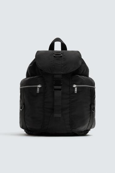 TECHNICAL FLAP BACKPACK - Black by Zara