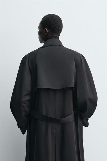 WATER REPELLENT MANTECO TRENCH COAT - Black by Zara - Image 2
