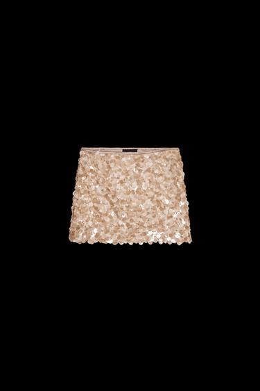 MINIROCK MIT PAILLETTEN - Beige von Zara - Bild 0