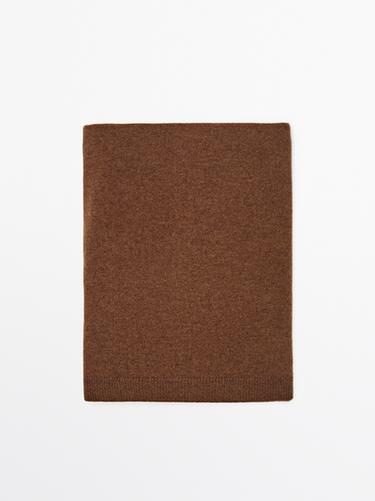 Écharpe fine en laine mélangée - Marron de Zara