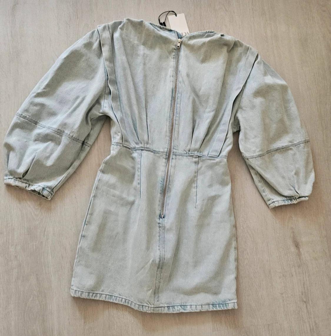 PLEATED DENIM DRESS - Image 2