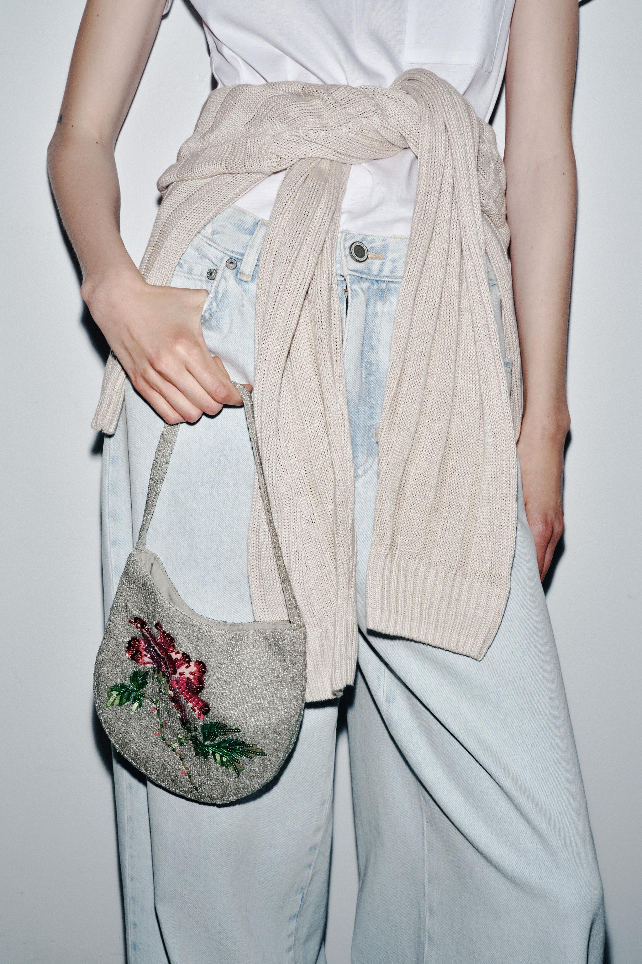 SAC FLEURS FANTAISIE PAILLETTES