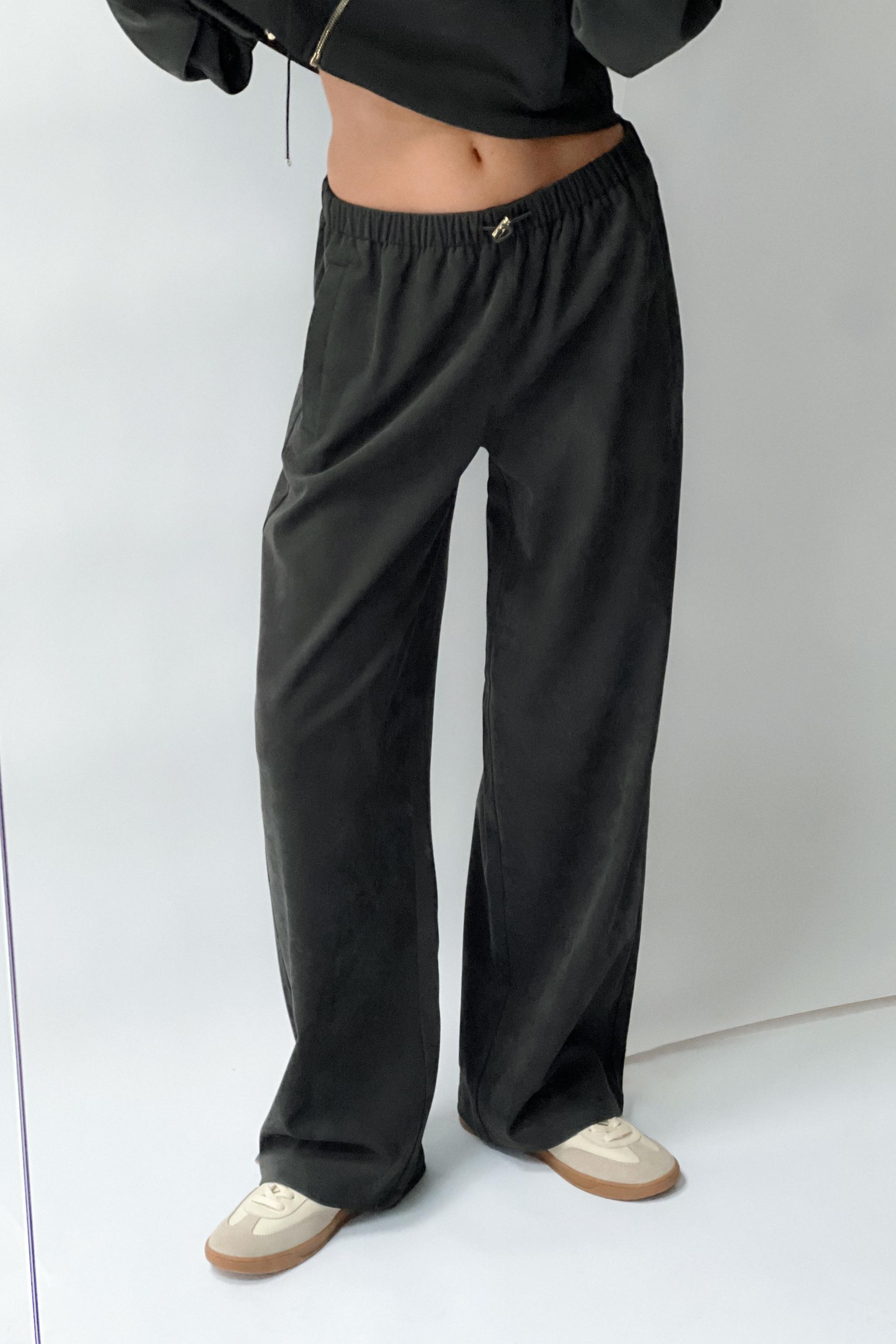 Escada Wide Leg Pants - Black, 11.75 Rise Pants, Clothing - ESC121172