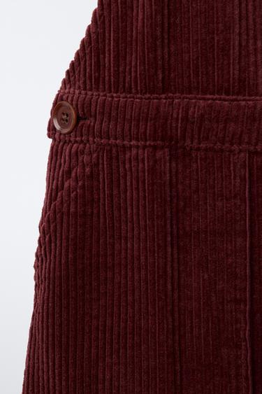 CORDUROY PINAFORE DRESS - Reddish by Zara - Image 3