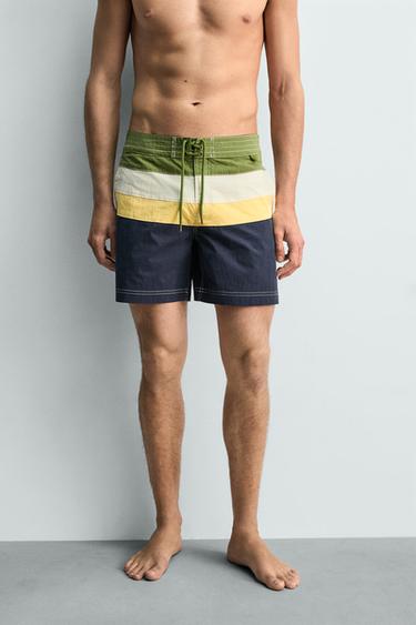 LONG STRIPED SWIMMING TRUNKS - various by Zara - Image 1