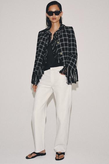 ZW COLLECTION MID-WAIST STRAIGHT LEG JEANS - Ecru by Zara - Image 3