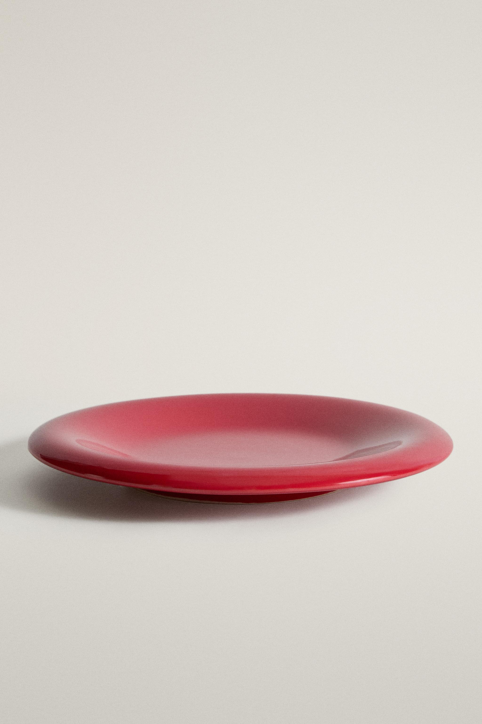 ENAMELLED STONEWARE DESSERT PLATE