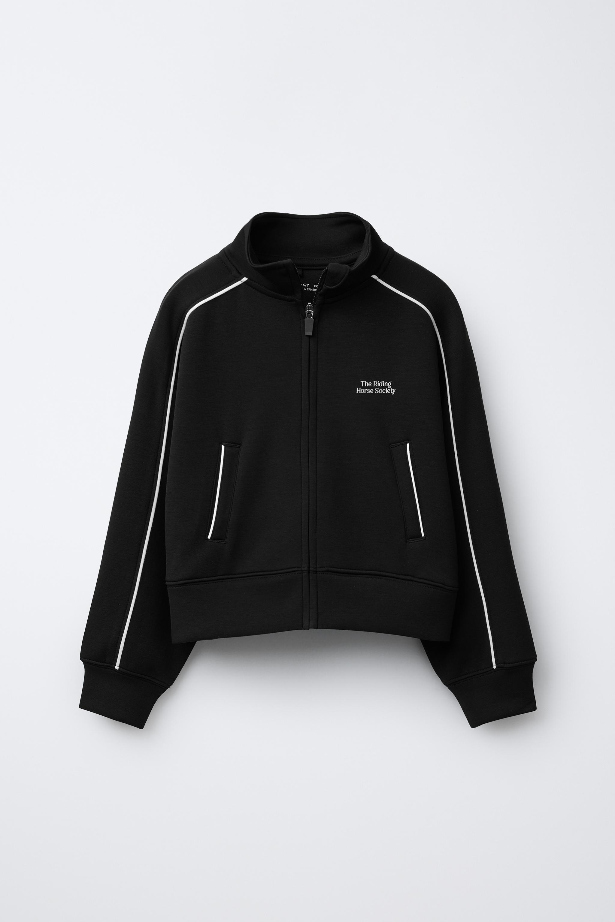 モダール コントラストパイピング ジャケット - ブラック | ZARA