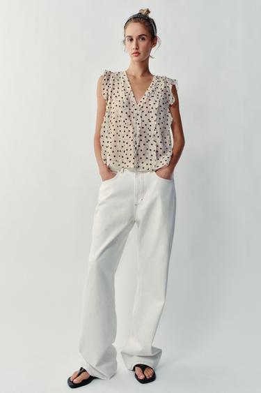 Blusa estampada de lunares