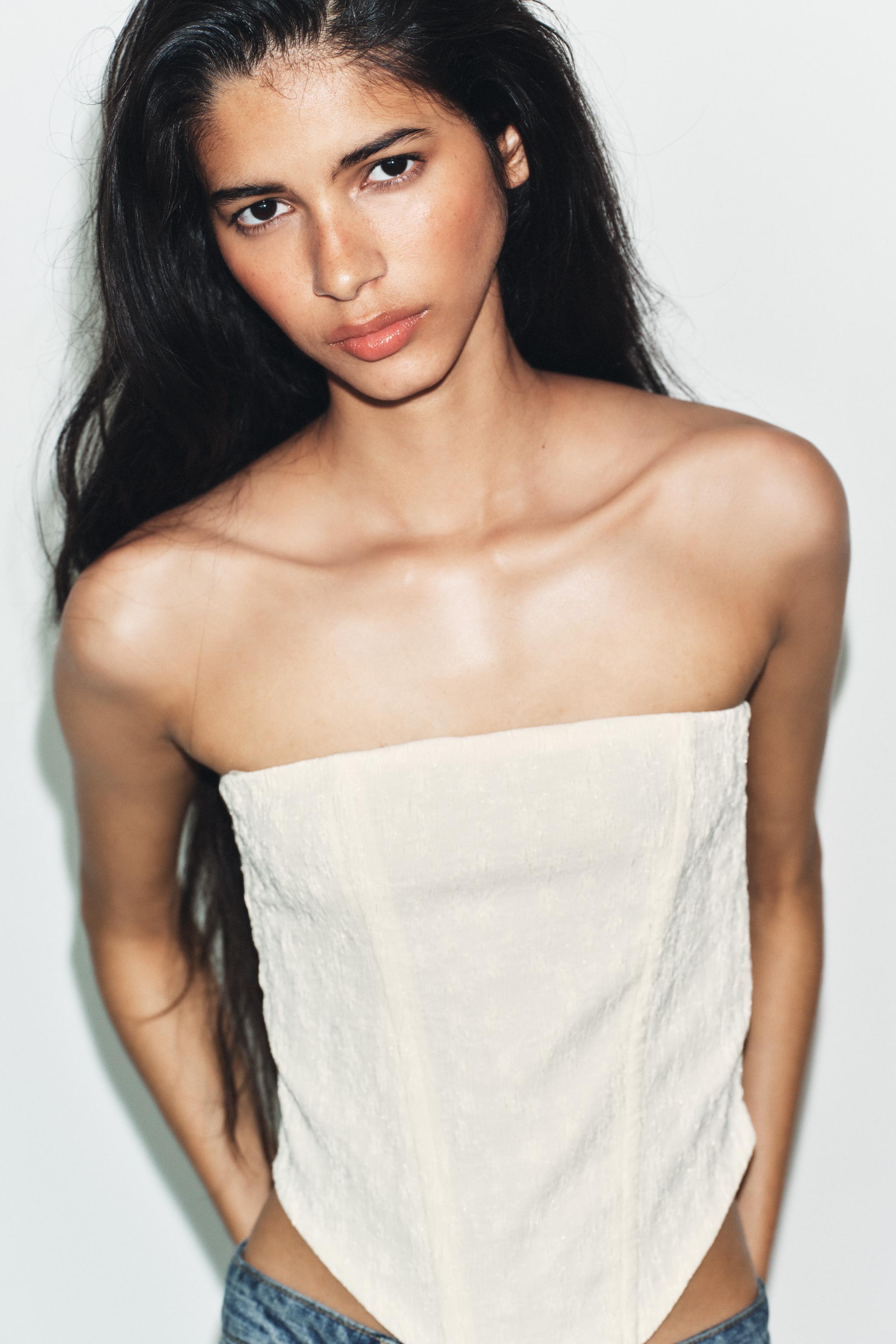 TEXTURED CORSET TOP